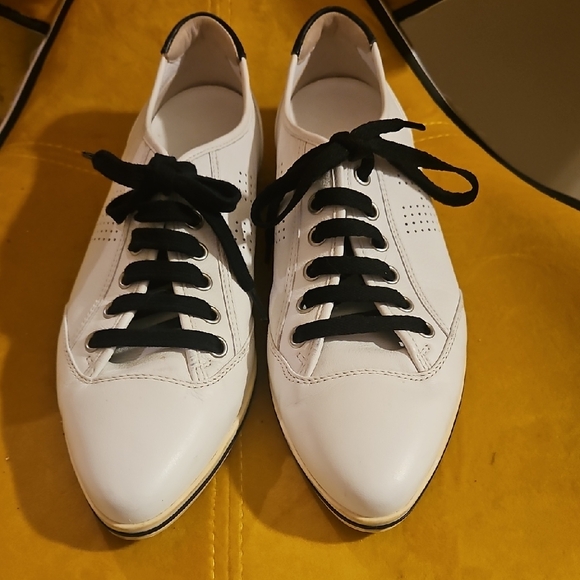 Hogan Shoes - Hogan White Sneakers with Black Laces